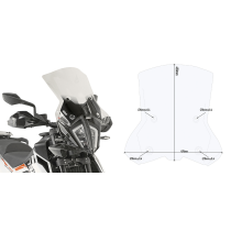 Bulle Givi 7710DT KTM 390 Adventure 2020 - 2021 790 Adventure-R 2019 - 2020 890 Adventure 2021 - Incolore