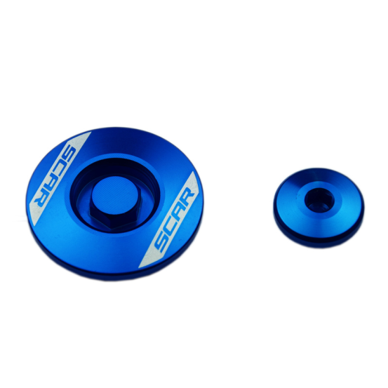 Kit bouchons moteur SCAR Yamaha 250/450 YZF/WRF Bleu