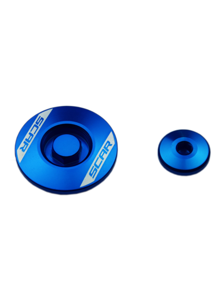 Kit bouchons moteur SCAR Yamaha 250/450 YZF/WRF Bleu