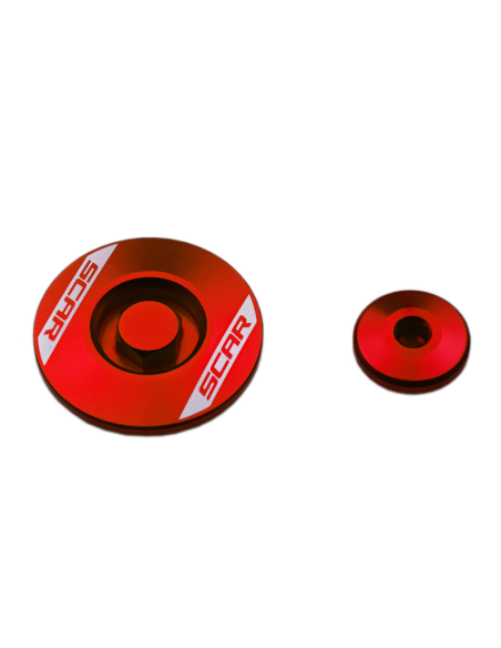 Kit bouchons moteur SCAR SUZUKI rouge