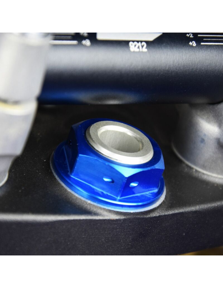 Ecrou de colonne de direction SCAR Yamaha WR/YZ/WRF/YZF Bleu