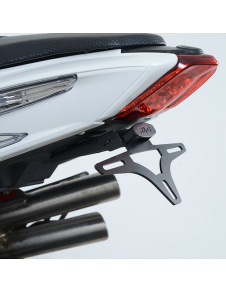 Support de plaque R&G RACING noir avec cache orifice bras oscillant Benelli 125 TNT 2017 - 2020