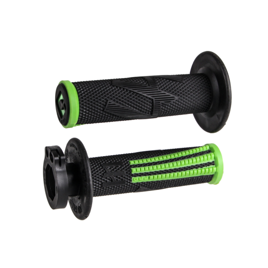 Poignées moto ODI V2 EMIG Lock-on PRO 2T/4T - Noir/Vert