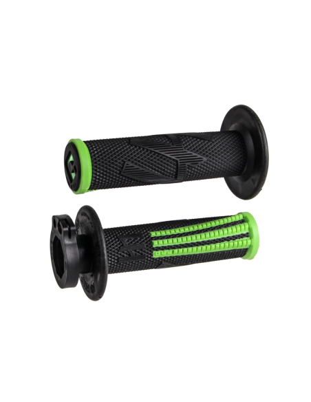 Poignées moto ODI V2 EMIG Lock-on PRO 2T/4T - Noir/Vert