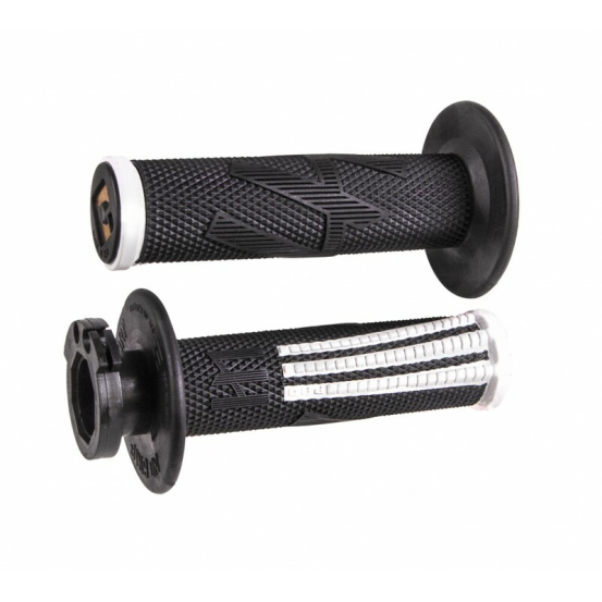 Poignées moto ODI V2 EMIG Lock-on PRO 2T/4T - Noir/Blanc