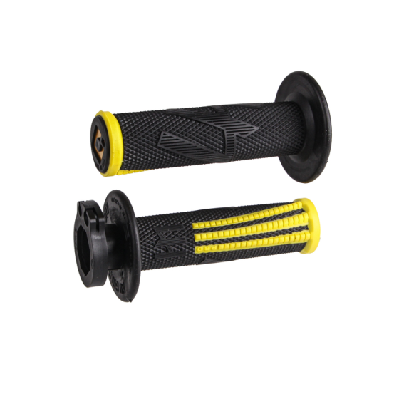 Poignées moto ODI V2 EMIG Lock-on PRO 2T/4T - Noir/Jaune
