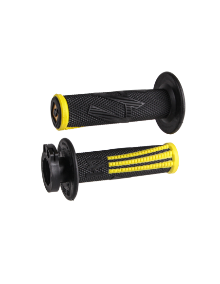Poignées moto ODI V2 EMIG Lock-on PRO 2T/4T - Noir/Jaune