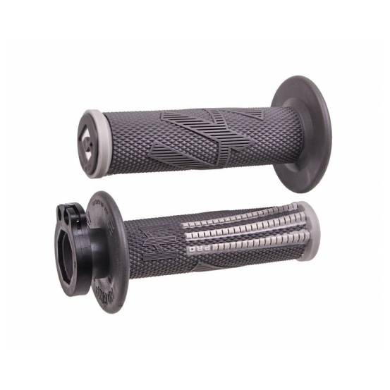 Poignées moto ODI V2 EMIG Lock-on PRO 2T/4T - Gris/Blanc