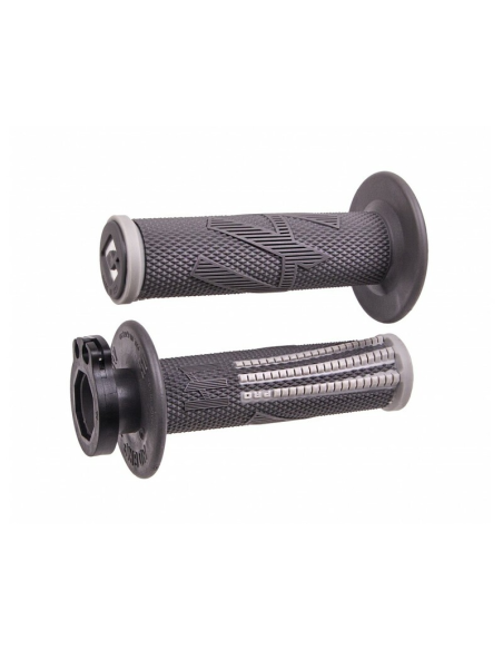 Poignées moto ODI V2 EMIG Lock-on PRO 2T/4T - Gris/Blanc