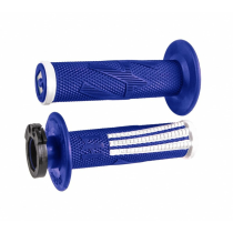 Poignées moto ODI V2 EMIG Lock-on PRO 2T/4T - Bleu/Blanc