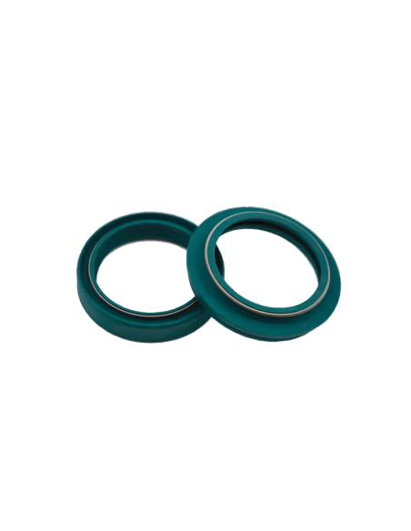 Joint spi de fourche + cache poussière SKF à doubles lèvres verts (haute protection) - Fourche WP 48mm (ensemble pour un tube)