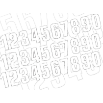 Jeux de numéros BLACKBIRD Blanc 70x50,5mm n°0