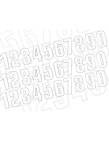 Jeux de numéros BLACKBIRD Blanc 70x50,5mm n°7
