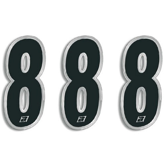 Jeu de 3 numéros BLACKBIRD MX 150x70mm Noir N°8