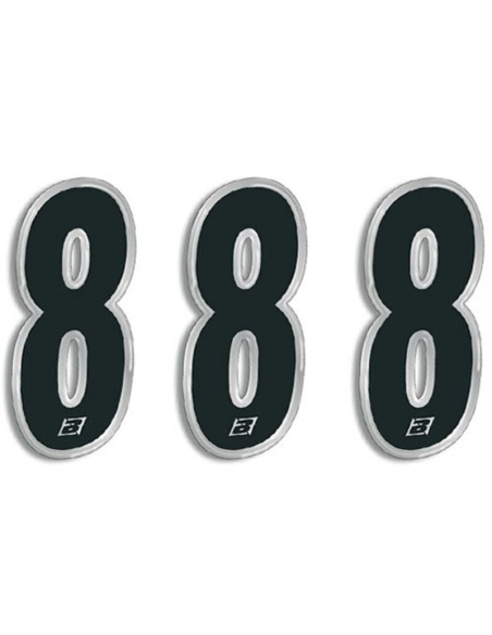 Jeu de 3 numéros BLACKBIRD MX 150x70mm Noir N°8