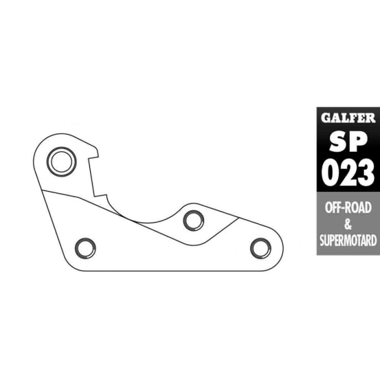 Patte de déport étrier de frein GALFER pour montage disque 270 mm - YAMAHA YZ depuis 2008