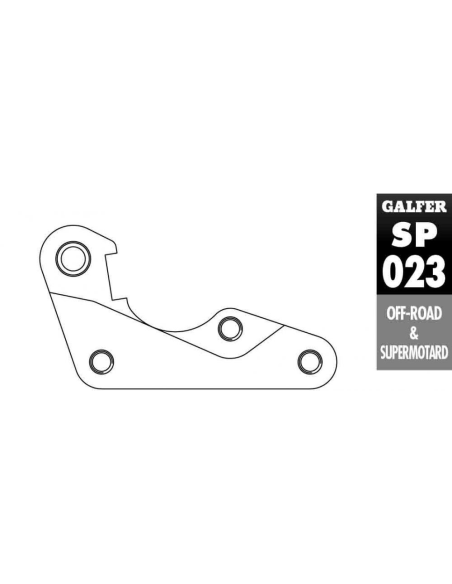 Patte de déport étrier de frein GALFER pour montage disque 270 mm - YAMAHA YZ depuis 2008