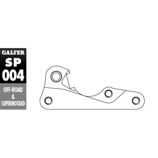 Patte de déport étrier de frein GALFER pour montage disque 270mm - YAMAHA YZ - WR