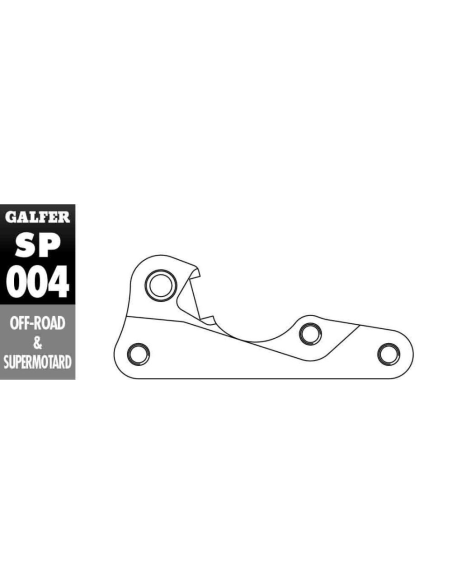 Patte de déport étrier de frein GALFER pour montage disque 270mm - YAMAHA YZ - WR
