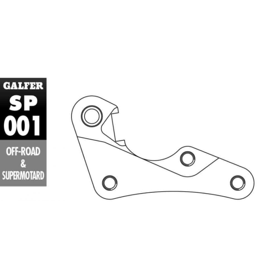 Patte de déport étrier de frein GALFER pour montage disque 270mm - HONDA CR - CRF