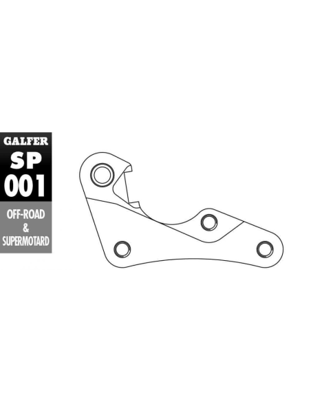 Patte de déport étrier de frein GALFER pour montage disque 270mm - HONDA CR - CRF