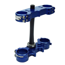 Té de fourche SCAR ACS Yamaha 250/450 YZF OFFSET Origine 22mm Bleu