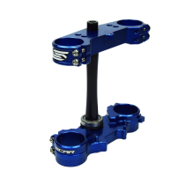 Té de fourche SCAR ACS Yamaha 125 YZ 2015-2021 OFFSET origine 25mm Bleu