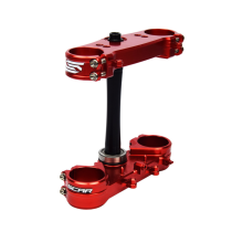 Té de fourche SCAR ACS Honda 250/450 CRF-R OFFSET Origine 22mm Rouge