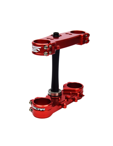 Té de fourche SCAR ACS Honda 250/450 CRF-R OFFSET Origine 22mm Rouge