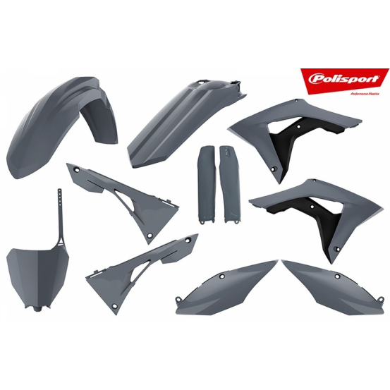 Kit plastiques - Gris - POLISPORT Honda 250 450 CRF-R 2017-2021