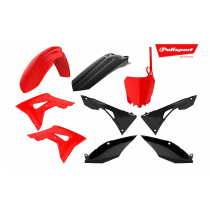 Kit plastiques - Noir Rouge - POLISPORT Honda 250 450 CRF-R 2017-2021