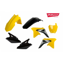 Kit plastiques - Jaune Noir - POLISPORT Suzuki 250 RM-Z 2010-2018
