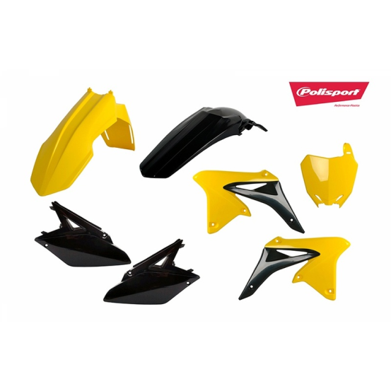 Kit plastiques - Jaune Noir - POLISPORT Suzuki 250 RM-Z 2010-2018