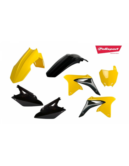 Kit plastiques - Jaune Noir - POLISPORT Suzuki 250 RM-Z 2010-2018