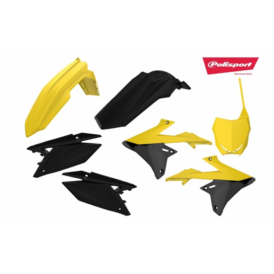 Kit plastiques - Jaune Noir - POLISPORT Suzuki 450 RM-Z 2018-2022