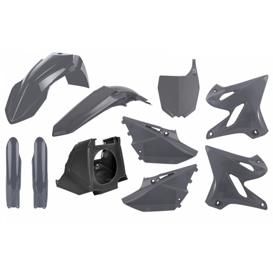 Kit plastiques - Gris - POLISPORT Restylé Yamaha 125 250 YZ 2002-2021