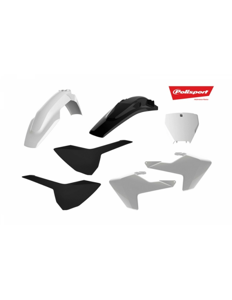Kit plastiques - Blanc Noir - POLISPORT Husqvarna TC FC 2016-2018