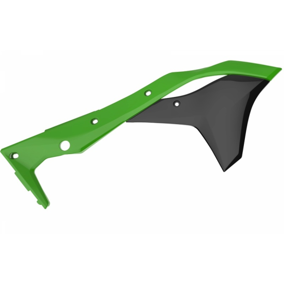 Ouïes de radiateurs - Noir Vert - POLISPORT Kawasaki 250 KXF 2017-2018