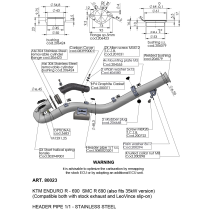 Collecteur d'échappement LEOVINCE KTM 690 ENDURO R/SMC R 2021 - 2023 Inox