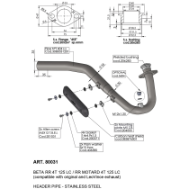 Suppresseur de catalyseur LEOVINCE BETAMOTOR RR 125 LC/MOTARD 4T 2021 - 2023