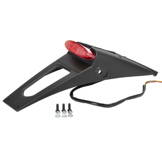 Extension de garde boue arrière - Noir - POLISPORT RSP LED 2.0 avec feu + éclairage de plaque