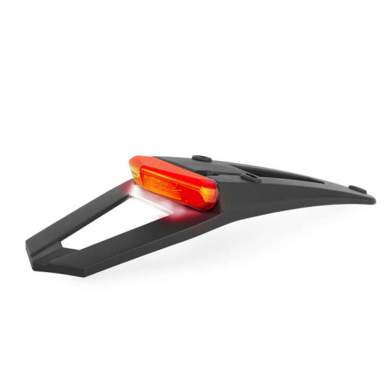 Extension de garde-boue arrière - Noir - POLISPORT RSP LED 3.0 avec feu + éclairage de plaque