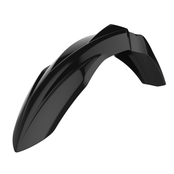 Garde-boue avant - Noir - POLISPORT Kawasaki 250 KXF 2017-2026 / 450 KXF 2016-2026 / 125 / 250 KX 2003-2008