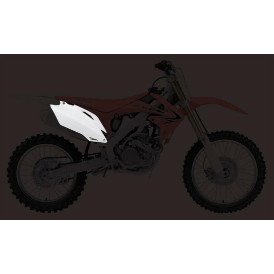 Plaques latérales - Blanc - UFO Honda 250 CRF R 2011-2013 / 450 CRF R 2011-2012