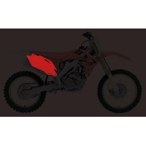 Plaques latérales - Rouge - UFO Honda 250 CRF R 2011-2013 / 450 CRF R 2011-2012