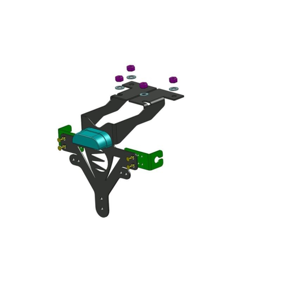 Support Plaque Moto Kawasaki Z 300 2013-2017