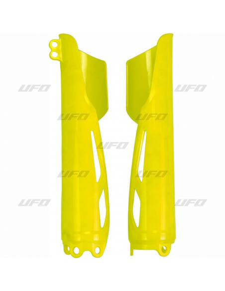 Protections de fourche - Jaune Fluo - UFO Honda 250 / 450 CRF-R / RX 2018-2026