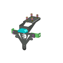 Support Plaque Moto Kawasaki Z 1000 2014-2017