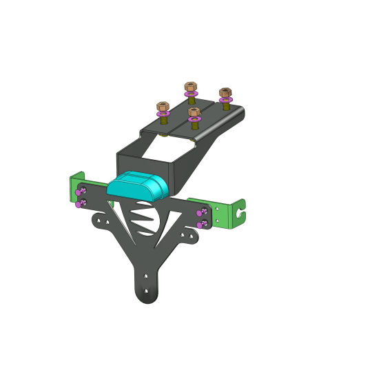 Support Plaque Moto Kawasaki Z 1000 2014-2017
