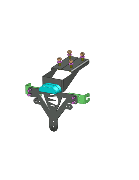 Support Plaque Moto Kawasaki Z 1000 2014-2017